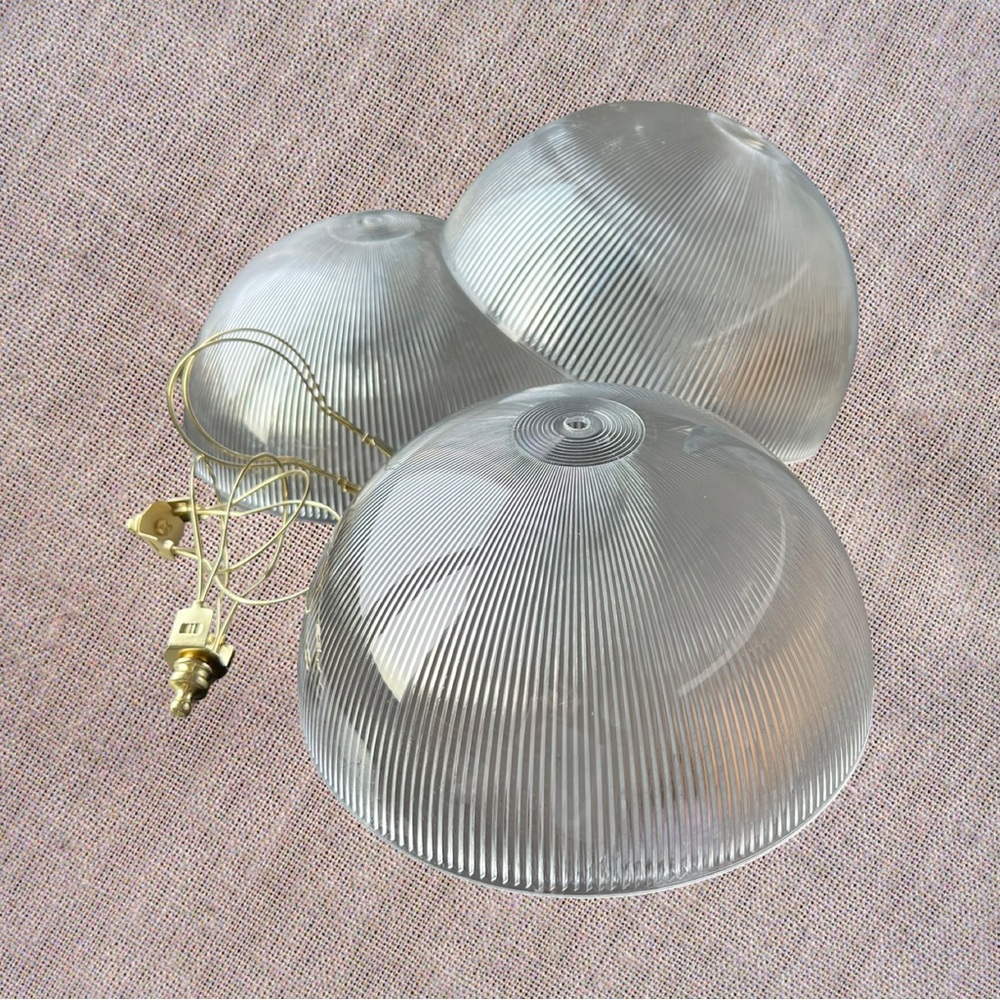 Clear Design Acrylic Clip-On Light Shades - Set of 3